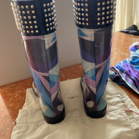 Authentic Emilio Pucci studs excellent condition rain boots - Picture 5 of 10